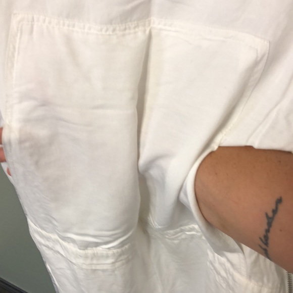 Ivory Chambray Overalls - Picture 5 of 12